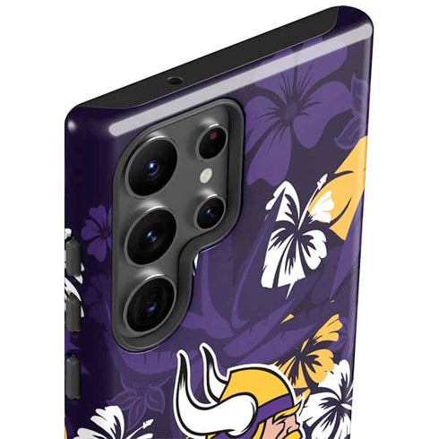 NFL Minnesota Vikings Tropical Print Galaxy S23 Ultra Pro Case