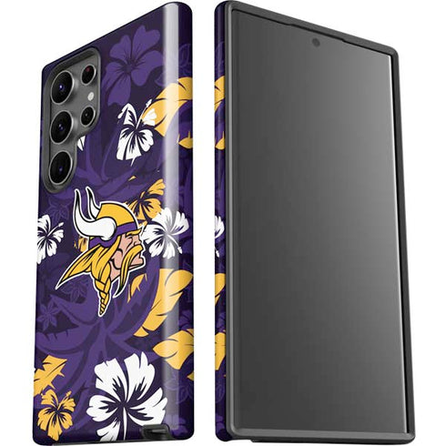 NFL Minnesota Vikings Tropical Print Galaxy S23 Ultra Pro Case