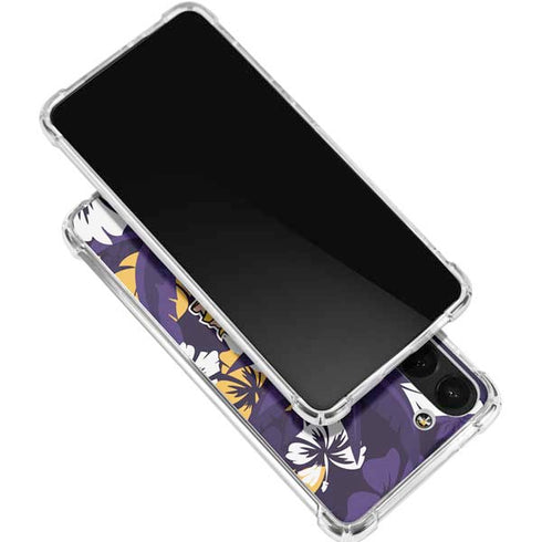 NFL Minnesota Vikings Tropical Print Galaxy S24 FE Clear Case