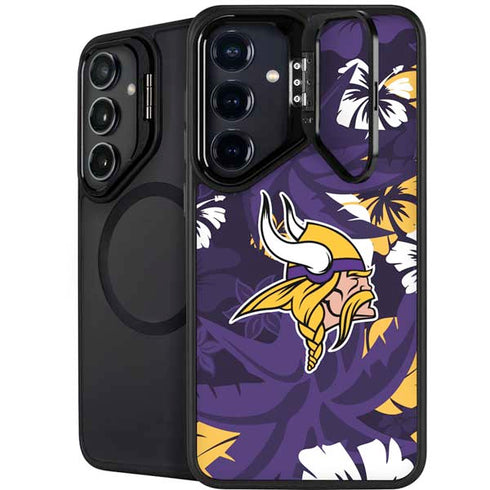 NFL Minnesota Vikings Tropical Print Galaxy S25 Kickstand Case