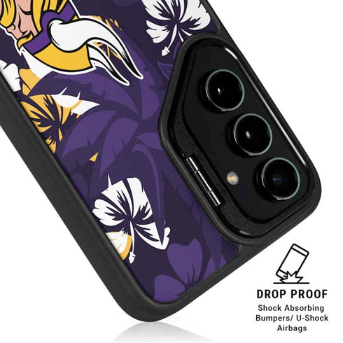 NFL Minnesota Vikings Tropical Print Galaxy S24 Plus Kickstand Case