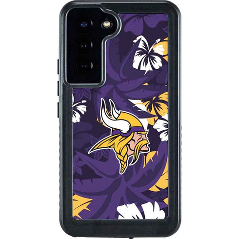 NFL Minnesota Vikings Tropical Print Galaxy S24 Plus Waterproof Case