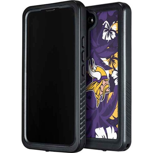 NFL Minnesota Vikings Tropical Print Galaxy S24 Plus Waterproof Case