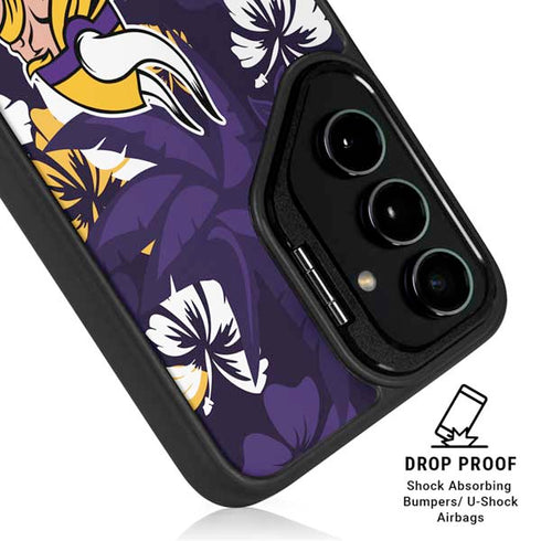 NFL Minnesota Vikings Tropical Print Galaxy S25 Ultra Kickstand Case