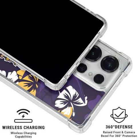 NFL Minnesota Vikings Tropical Print Galaxy S25 Ultra Clear Case