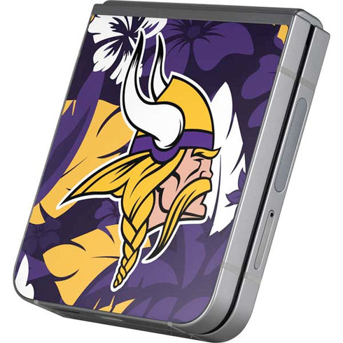 NFL Minnesota Vikings Tropical Print Galaxy Z Flip6 Skin