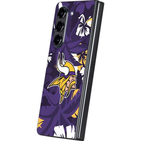 NFL Minnesota Vikings Tropical Print Galaxy Z Fold5 5G Skin