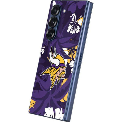NFL Minnesota Vikings Tropical Print Galaxy Z Fold6 Skin