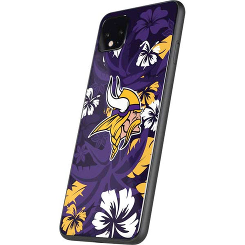 NFL Minnesota Vikings Tropical Print Google Pixel 4 XL Skin
