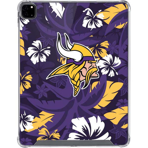 NFL Minnesota Vikings Tropical Print iPad Pro 12.9in (2020) Clear Case