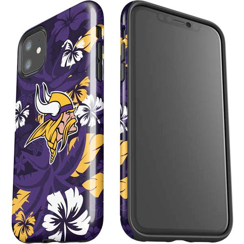 NFL Minnesota Vikings Tropical Print iPhone 11 Impact Case