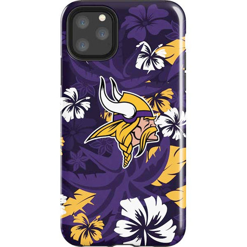NFL Minnesota Vikings Tropical Print iPhone 11 Pro Max Impact Case