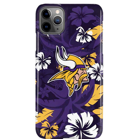 NFL Minnesota Vikings Tropical Print iPhone Cases