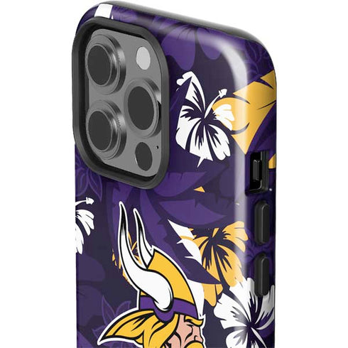 NFL Minnesota Vikings Tropical Print iPhone 15 Pro Impact Case