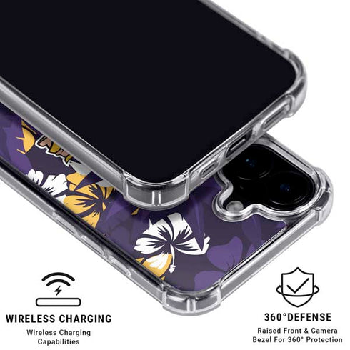 NFL Minnesota Vikings Tropical Print iPhone 16 Clear Case