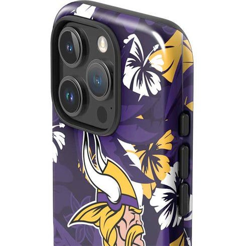 NFL Minnesota Vikings Tropical Print iPhone 16 Pro Impact Case