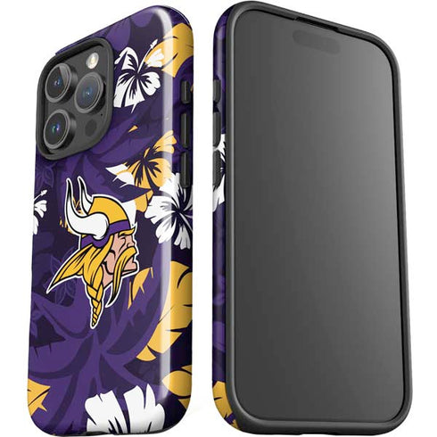 NFL Minnesota Vikings Tropical Print iPhone 16 Pro Impact Case
