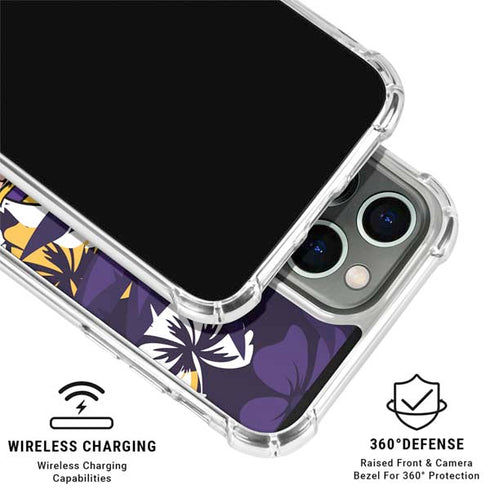 NFL Minnesota Vikings Tropical Print iPhone 16 Pro Max Clear Case