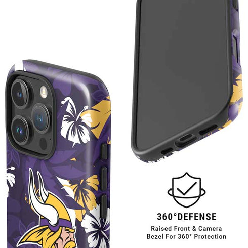 NFL Minnesota Vikings Tropical Print iPhone 16 Pro Max Magsafe Impact Case