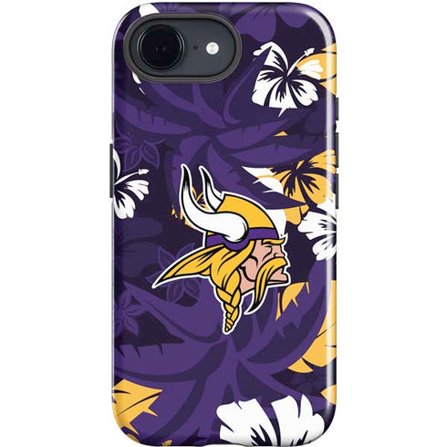 NFL Minnesota Vikings Tropical Print iPhone 16e Impact Case