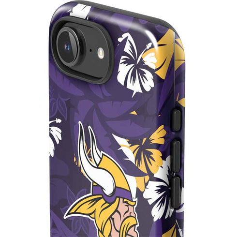 NFL Minnesota Vikings Tropical Print iPhone 16e Impact Case