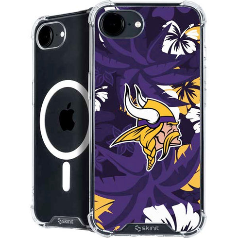 NFL Minnesota Vikings Tropical Print iPhone 16e MagSafe Case