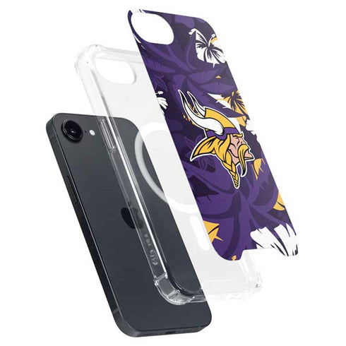 NFL Minnesota Vikings Tropical Print iPhone 16e MagSafe Case
