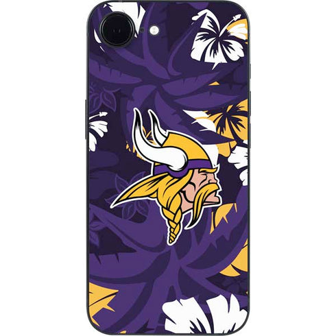 NFL Minnesota Vikings Tropical Print iPhone 16e Skin