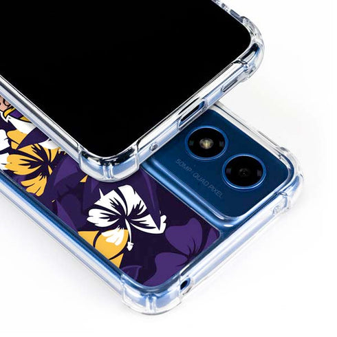 NFL Minnesota Vikings Tropical Print Moto G 5G (2024) Clear Case