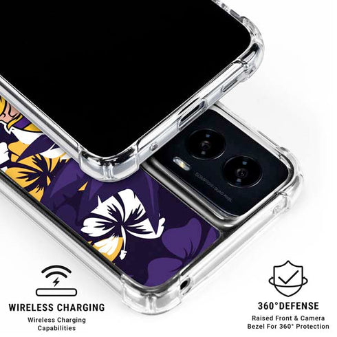 NFL Minnesota Vikings Tropical Print Moto G Power 5G (2024) Clear Case