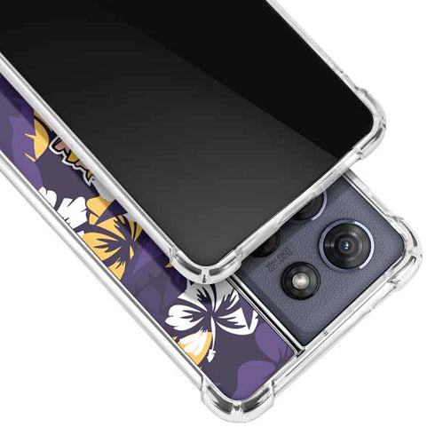 NFL Minnesota Vikings Tropical Print Moto G Stylus 5G (2025) Clear Case