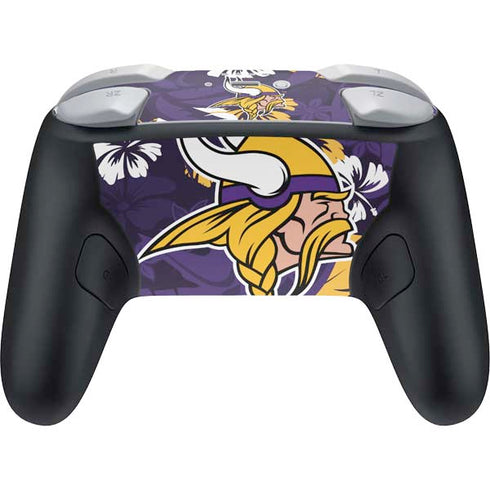 NFL Minnesota Vikings Tropical Print Nintendo Switch 2 (2025) Pro Controller Skin