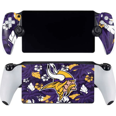NFL Minnesota Vikings Tropical Print PlayStation Portal Remote Player Skin