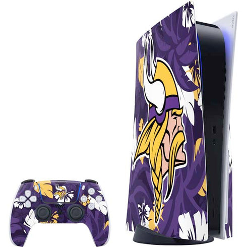 NFL Minnesota Vikings Tropical Print PlayStation PS5 Skins