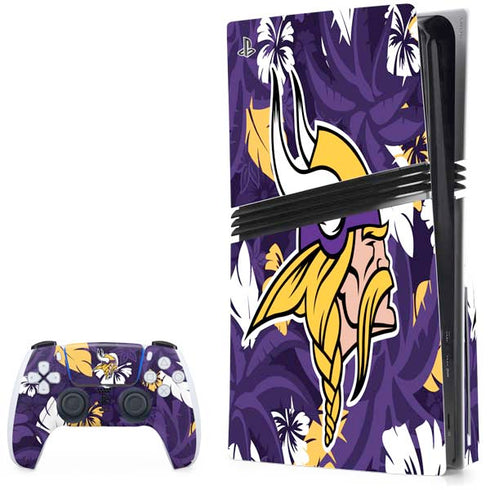 NFL Minnesota Vikings Tropical Print PlayStation PS5 Skins