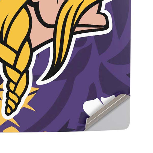 NFL Minnesota Vikings Tropical Print PS5 Pro Disk Console Skin