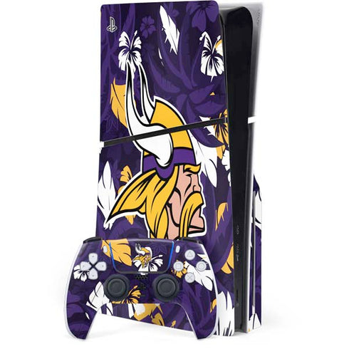 NFL Minnesota Vikings Tropical Print PlayStation PS5 Skins