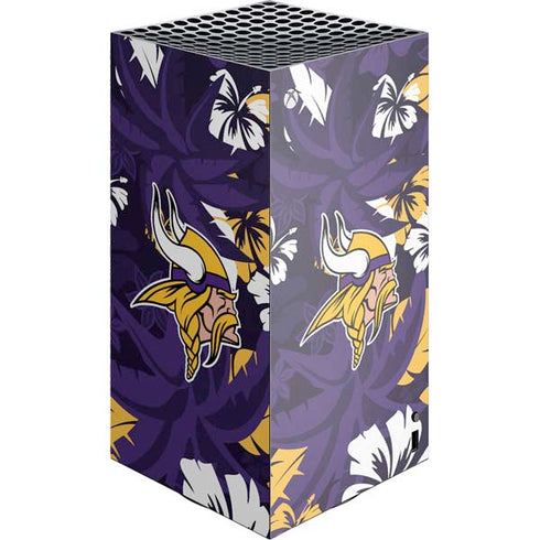 NFL Minnesota Vikings Tropical Print XBox Series X Digital Edition Console Skin