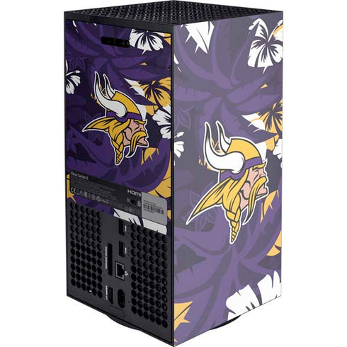 NFL Minnesota Vikings Tropical Print XBox Series X Digital Edition Console Skin