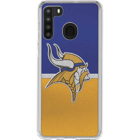 NFL Minnesota Vikings Vintage Galaxy A21 Clear Case