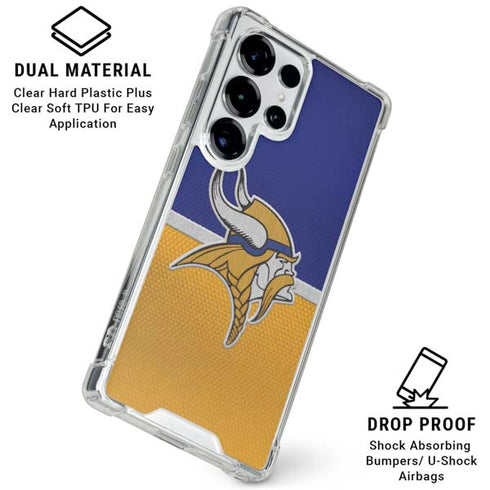 NFL Minnesota Vikings Vintage Galaxy S25 Ultra Clear Case