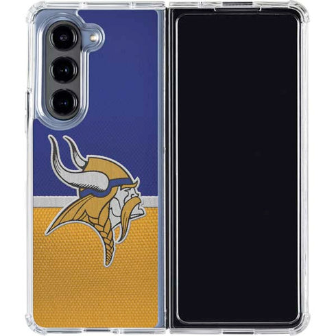 NFL Minnesota Vikings Vintage Galaxy Z Fold5 5G Clear Case