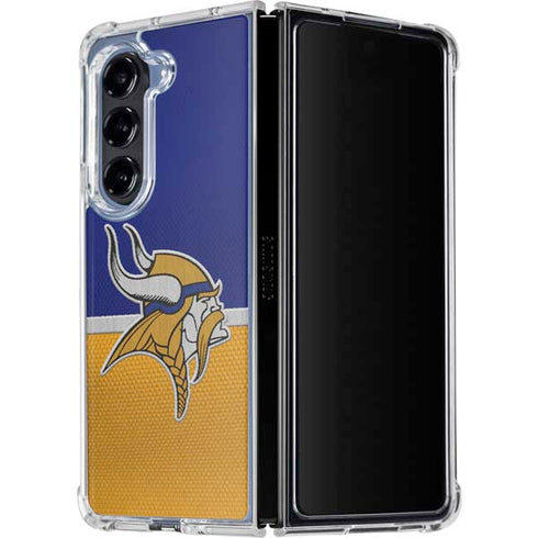NFL Minnesota Vikings Vintage Galaxy Z Fold5 5G Clear Case