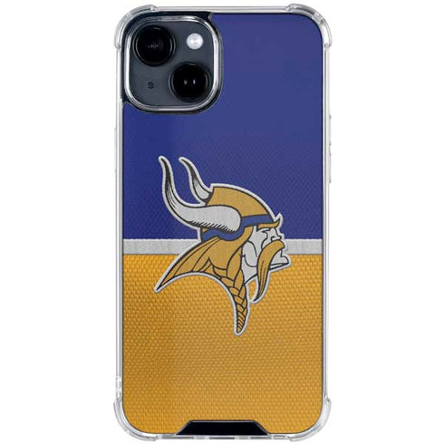 NFL Minnesota Vikings Vintage iPhone 15 Clear Case