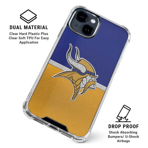 NFL Minnesota Vikings Vintage iPhone 15 Clear Case