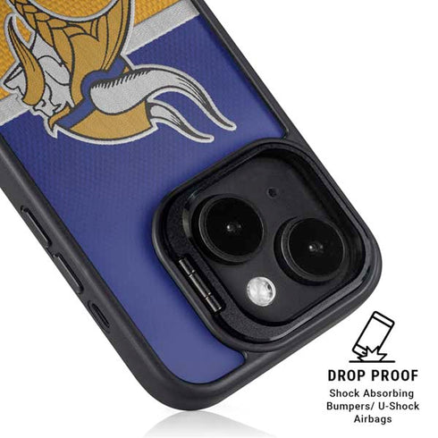 NFL Minnesota Vikings Vintage iPhone 15 Plus Kickstand Case