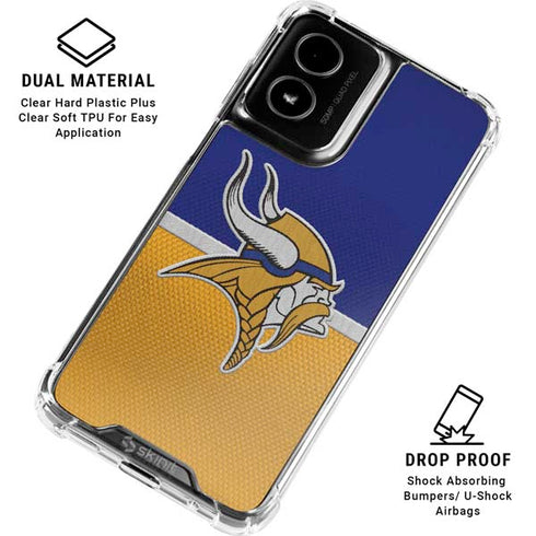 NFL Minnesota Vikings Vintage Moto G Power 5G (2024) Clear Case