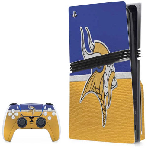 NFL Minnesota Vikings Vintage PS5 Pro Disk Bundle Skin