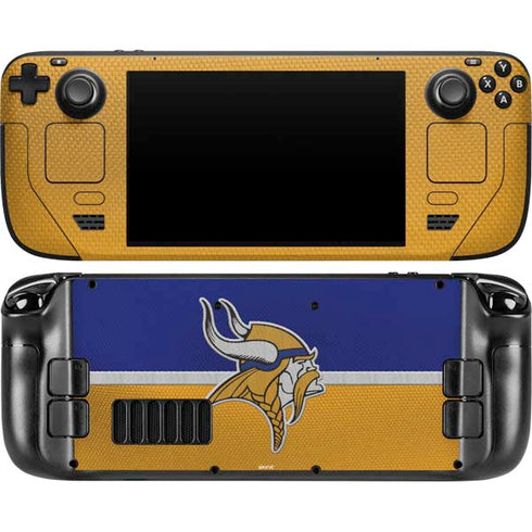 NFL Minnesota Vikings Vintage Steam Deck Handheld Gaming Computer OLED Skin