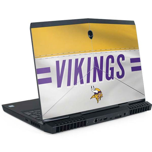 NFL Minnesota Vikings White Striped Dell Alienware Skin